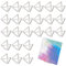 OLYCRAFT 36pcs Mini Tischkartenhalter Niedliche Tischkartenhalter Dreiecksform Hochzeit Tischnummernhalter Fotohalter Bilderständer Clips Platzkartenhalter Für Hochzeitsfeier Events - Platin