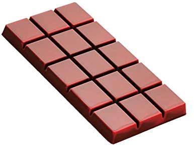Martellato MA2026 Moule à chocolat en polycarbonate transparent avec 3 compartiments pour tablette 140 mm x 70,5 mm x 10 mm de haut