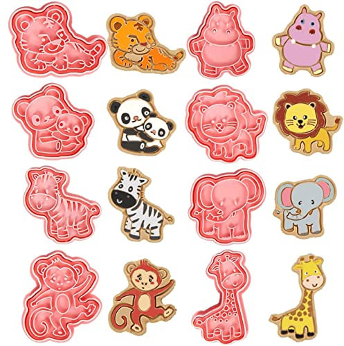 8 Pcs Waldtiere AusstechföRmchen Tier Keksausstecher PläTzchenformen FüR Kinder Fondant Ausstechformen Cookie Cutter