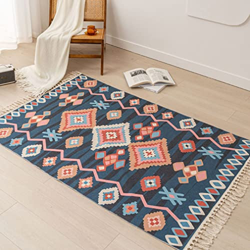 Nunubee Cotton And Linen Bedroom Bedside Pad Retro Long -Placed Living Room Sofa Carpet Tatami Cushion Machine Washing 120 * 170Cm Turkey 005