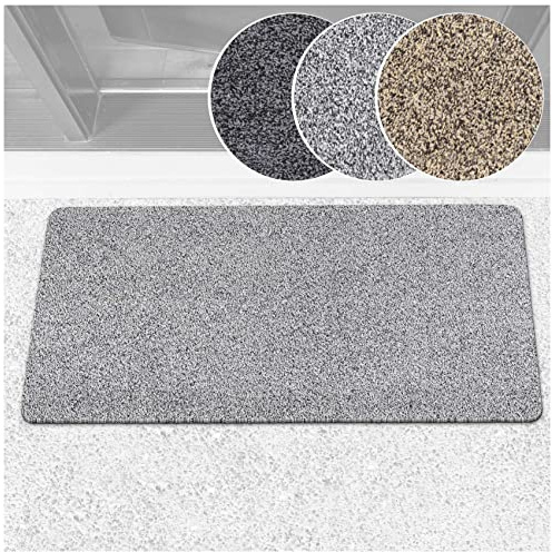 ANRO Schmutzfangteppich Matte Teppich Läufer Flurläufer Bodenbelag Schmutzfangläufer Sauberlaufmatte Meterware Dover Grau 50x100cm