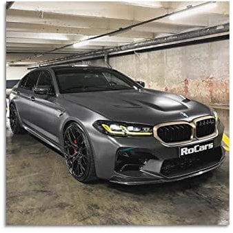 CETE Performance-Auto-Poster, BMW M5 Cs, Supercar-Poster, Modernes Wandposter für Schlafzimmer, 60 x 60 cm