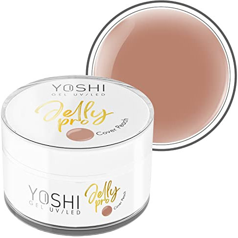 Yoshi Jelly PRO Gel Nägel 15 ml - Extra Festes Maniküre UV Gel - Professionell Gelnägel - Builder Gel für Nägel - Nagel Gel UV und LED - Gel für Gelnägel - Pfirsich