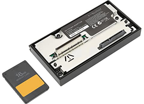 PS2 Network Adapter Set SATA Interface HDD Adapter and FMCB Memory Card 16MB Free McBoot