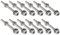 QUARKZMAN M2x25mm Tête Tête Vis Écrou avec Rondelle x 12 Ensembles Inox Acier Fixation pour Maison et Électronique Réparation, [Argent Ton, Phillips-Drive]