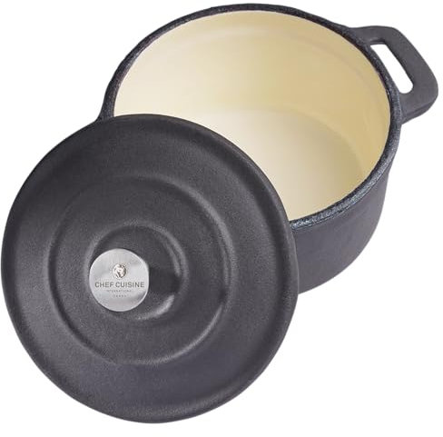CHEF CUISINE Mini-Cocotte mit Deckel, Gusseisen, 2er-Set, 250 ml, backofenfest