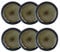 OGO LIVING - Lot 6 assiettes plates certaldo 27cm en grès marron - 2614380
