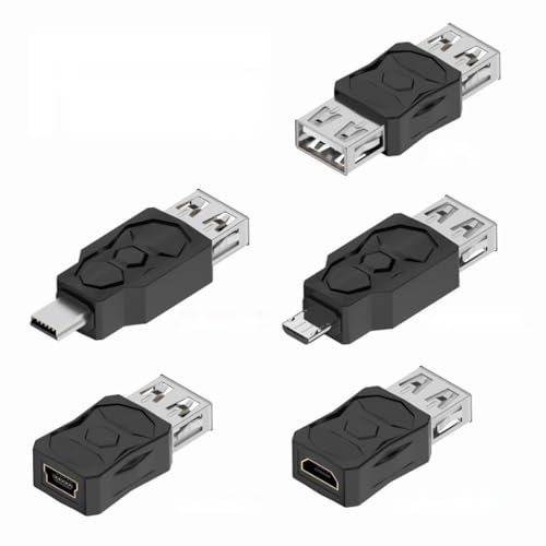 chenyang Connettore USB 2.0 Micro e Mini USB 5Pin a USB 2.0 OTG Adattatore Convertitore di Carica Dati 5 Pz/Set ,(CY-U2-006-AF)