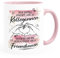 SpecialMe® Kaffee-Tasse Der Zufall machte uns zu Kolleginnen Freundinnen Tasse mit Spruch Geschenke Bürotasse weiss-innen-rosa standard
