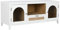 Home ESPRIT TV-Schrank weiß Glas Paulonia Holz 120 x 40 x 50 cm