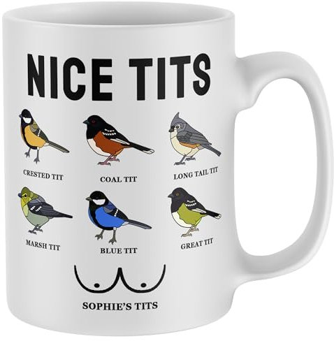 Purple Print House Personalised Nice Tits Mug Funny Custom Valentines Day Tea Coffee Cup