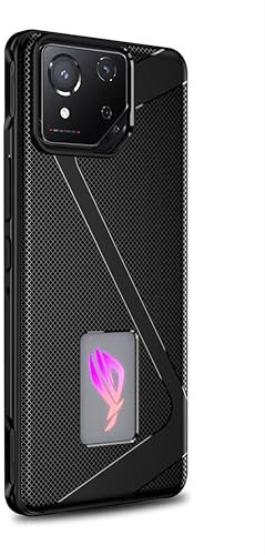 GIOPUEY Funda Compatible con ASUS ROG Phone 8/8 Pro, Material de TPU es Ultra-Delgado Case [Resistente al Desgaste] [Antideslizante] Cover - Negro