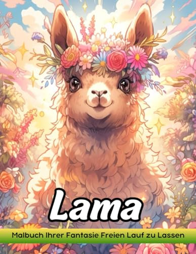 Lama: Malbuch Für Erwachsene Mit Lama Zum Stressabbau Und Zur Entspannung