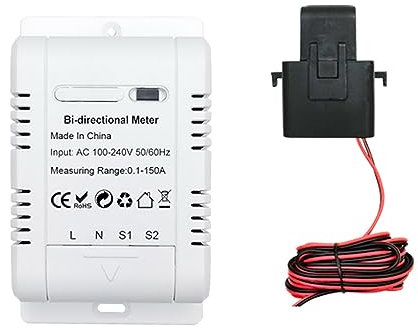 Interruttori elettrici Contatore di energia monofase Tuya fotovoltaico solare bidirezionale con monitor di potenza del trasformatore del sensore di corrente a morsetto 150A