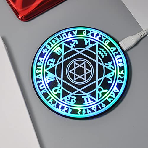 ZJLZJLO Magic Array Wireless Charger Dock, Creative Pattern Charging Pad, 10W Fast Charge for Qi Wireless Charging Devices,I