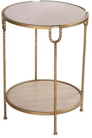 Cortesi Home Viper d'appoint, Verre, doré, Console Table