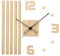 PRIM Veneer DIY Wanduhr Holz, Made in EU, Wood Wand-Deko ∅ 400x450 mm, 3D Holz-Ziffern, Holz Wanduhr super leise, Wanduhr Küche, Schlafzimmer (Hellbraun)