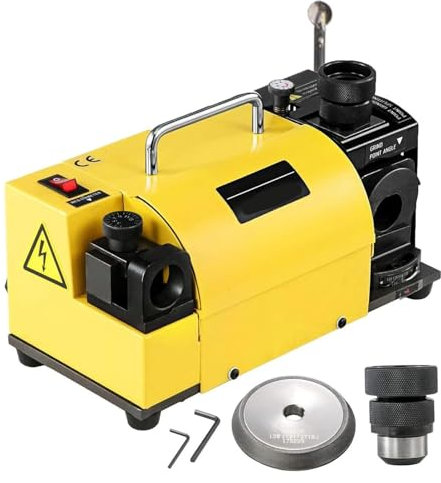 Drill Sharpening Machine -Professional Drill Sharpening Tool Machine, Angle Adjustable 3-13mm (15mm) Sharpening and Grinding Machine CNC Router Bit,13A
