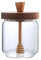 FytStycale Honey Glassware,Honey Storage Container,Syrup Container,Reusable,Glass Beehive Honey Pot Honey Jar for Sauces Dining Table, clear, 450ml