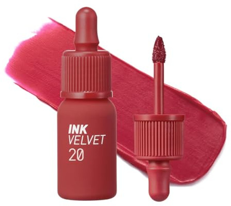 Peripera Ink the Velvet Lip Tint - High Pigment Color, Longwear, Weightless, Not Animal Tested, Gluten-Free, Paraben-Free (20 CLASSY PLUM ROSE, 4g)