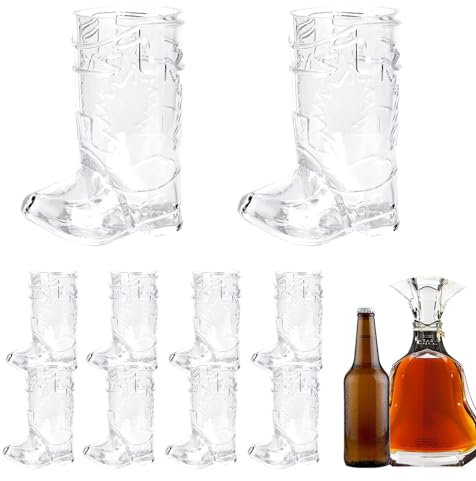 Lustige Partybecher, Cowboystiefelbecher | 10 Stück transparente Bierbecher 1 Unze | Kompaktes Trinkbecher-Set für Cowboystiefel, Partygeschenke