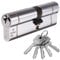 Euro Cylinder Door Lock Chrome - BSI TS007 Sold Secure Gold Anti-Snap - Includes 5 Keys 40/60