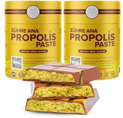 Zühre Ana Propolis-Paste (2x240g) - strahlendes Hautbild, Prävention von Wunden. Natürlich! Mit Gelee Royale, Ginseng und Beta-Glucan. Für ganzheitliche Gesundheit,