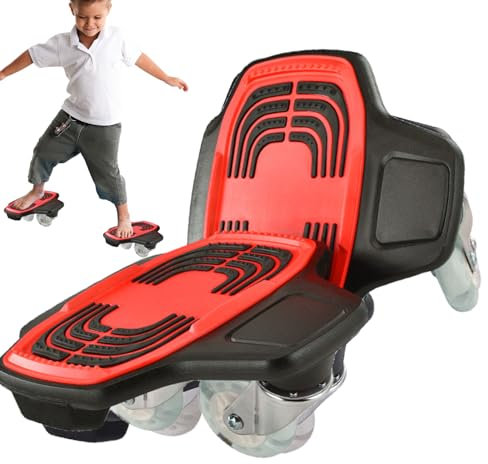 Split Skateboard, Portable Roller Deck, Drift- Skate Plates, High Rebound PU Wheels, for Teenagers, Adults, Kids, Beginners, Easy Ride, Outdoor Fun, 9.45x10.24 inches