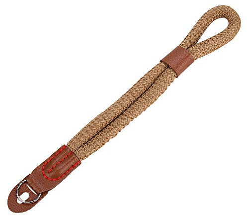 Camera Wrist Strap, Handmade Cotton Camera Hand Strap Breathable Anti lost Quick Release Lanyard for Digital Cameras (Brown)