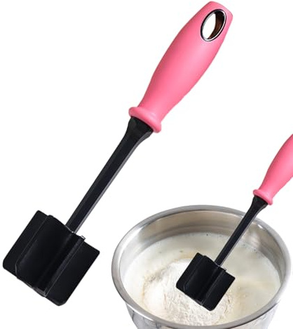 Meat Grinder for Ground Beef - Heat Resistant Nylon Press, Durable Food Stirrer | 6 Curved Spatula Kitchen Utensil for Cooking Minced Meat Utensil