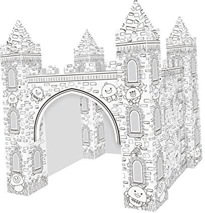 HANABASS 3D-Puzzle Schloss Bastelset Kinder Selbstgemacht Malpapier 3D-malpuzzle Abnehmbar Kreatives Geschenk