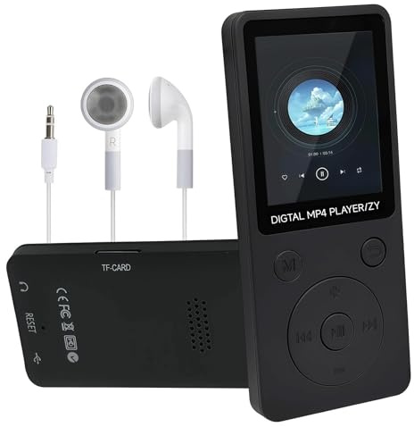 Reproductor MP3 32GB Bluetooth 5.0 con Altavoz para Pantalla de 1,8 | Reproductive de música HiFi con Auriculares, Libro Electrónico, Grabadora de Voz y Radio Fm, Auriculares incluidos