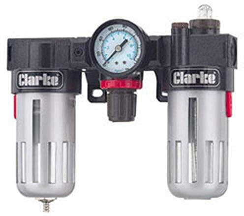 CLARKE AIR COMPRESSOR FILTER REGULATOR 1/4 INLET/OUTLET by Clarke