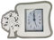 Ingrosso e Risparmio Bomboniera Matrimonio 1 pz Orologio Sveglia da Comodino in Legno Colore Doppio Bianco e Grigio con Albero della Vita Idee Economiche