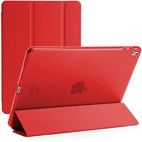 Étui intelligent pour Apple iPad Pro 9.7 2016 A1674/1675 avec fonction de mise en veille/réveil automatique magnétique (rouge)