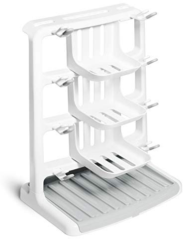 Munchkin Space Saving Baby Bottle, White, Tidy Drying Rack