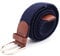 Bling Company Stoffgürtel Stretch Gürtel elastischer Flechtgürtel Länge 105-110 cm Geflochtener Dehnbarer Gürtel Damen Herren Unisex (dunkelblau)