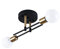 Kaj Hejmo Modern Ceiling Light Fitting- Rustic Semi Flush Mount Chandelier Light- Vintage Industrial Black Ceiling Light Fixtures Interior for Living Room Bedroom Kitchen Dining (2-Light)