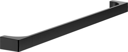 KEUCO Badetuchhalter aus Metall, schwarz-matt, 62cm lang, für Badezimmer oder Sauna, für Handtücher, Wandmontage, Handtuchstange Edition 11