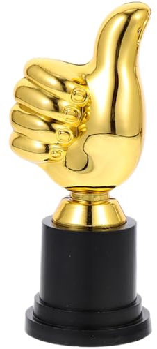 BESPORTBLE Trophée en plastique avec pouce doré - Idéal pour les récompenses en classe - Sculpture de statues de geste des doigts - Coupe pour remise des prix - Gagnant du sport et prix de fête