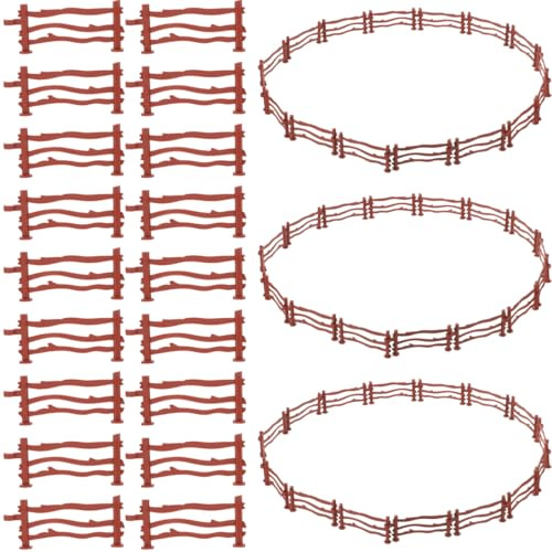 Toyvian Toy Fence Model 3.1 Inch Farm Fence Accessory with Buckle Connection Lightweight Role Play Garden Landscape Decoration