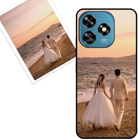 KARTXITAI personalisierte Handyhülle Kompatibel mit OUKITEL C51,Stoßfeste Schutzhülle mit Weiche Bumper hülle selber gestalten-case personalisiert mit Foto,Bildern,oder Text -SCHWARZ