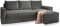 Masseno Ecksofa POTARO mit Schlaffunktion L-Form, Sofa mit Bettkasten, Wohnzimmersofa, Couch, Soffa, Bettsofa, Couchgarnitur- Grau, POSO 60