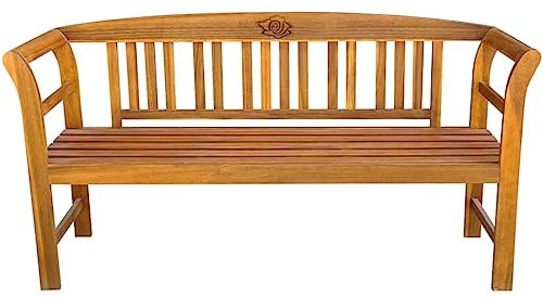 ULUYYUC Bierbänke Sitzbank Outdoor Bierzeltgarnitur Klein Garden Bench - Gartenbank 157 cm Massivholz Akazie für Innenhof Terrasse Parks Garten