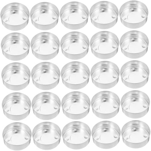 KAILIKETIY 50 Pièces Boîte à Bougie Aluminium Tasse à Bougie Pratique Pour Rangement Et Présentation De Bougies Et Petits Cadeaux