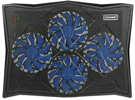ULIJTH Laptop Cooling Pad Laptop Coolers For Notebook Gaming Fan Stable Stand Adjustable With 2 USB Port And Phone Holder