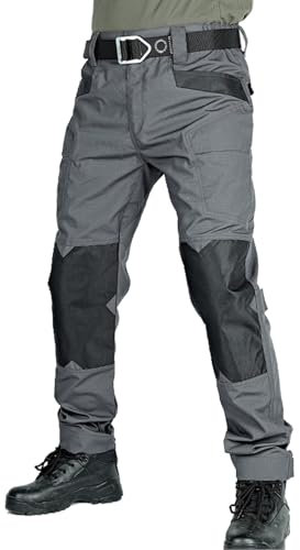 Deedlite Apexcargo Pantalon Tactique Moto Multipoche, Pantalon Apex Cargo Moto, Treillis Militaire Randonnée Chasse, Apex Cargo GID de Travail Homme Chantier (Gris,XXXL)