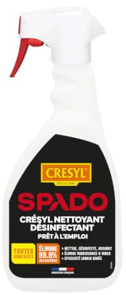 SPADO - Crésyl Nettoyant prêt à l'emploi - Nettoie, désinfectant et assainit - Efficacité longue durée - Elimine 99,9% des bactéries - 500 ML - Fabriqué en France