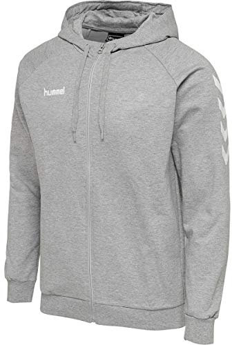 hummel Hmlgo Cotton Zip Hoodie Kapuzenpullover Herren Grey Melange S