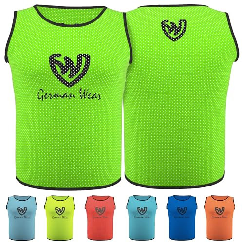 German Wear Leibchen Trainingsleibchen Markierungshemd Kinder Erwachsene Fussball Handball Hocky Rugby Basketball Volleyball Baseball Training Grün - L